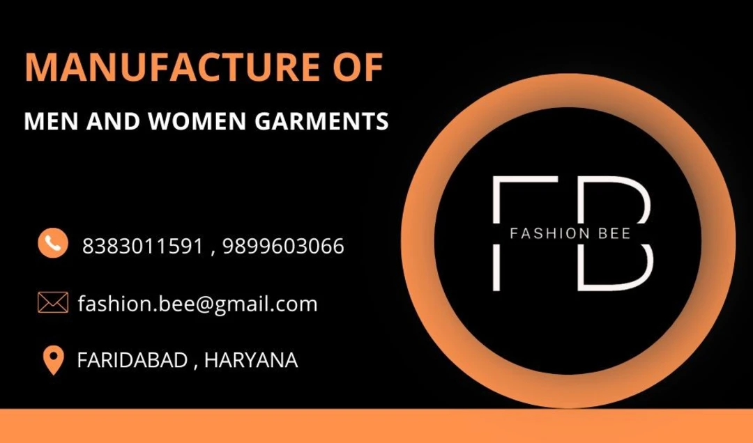 Visiting card store images of FASHION BEE 