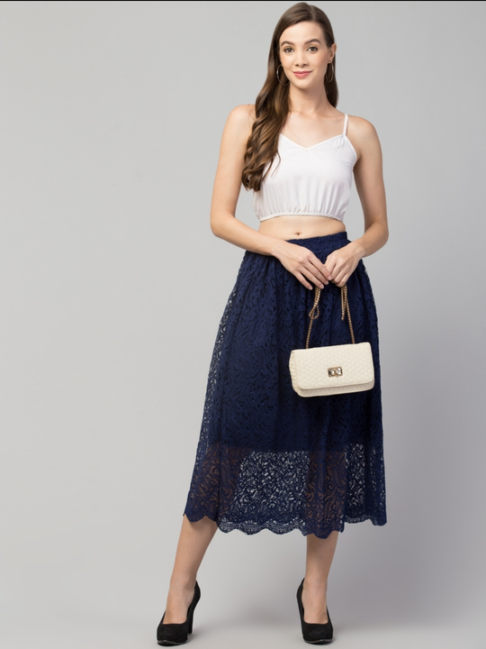 Elegant Solid Lace Mesh Skirt uploaded by Bitsy Owl on 6/27/2023