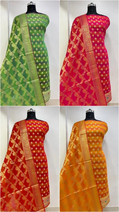 Banarasi suits uploaded by Khazana silk on 6/27/2023