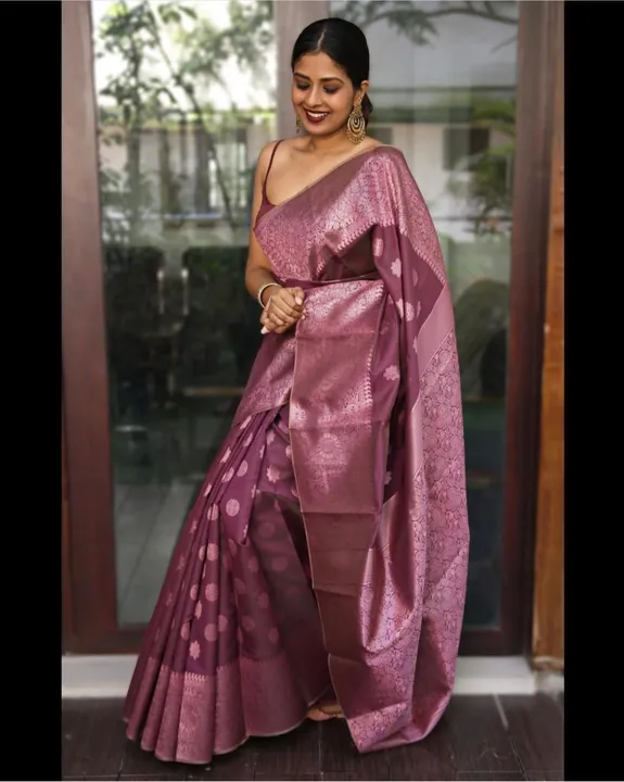 Soft Litchi Zari Weaving Silk Saree uploaded by Ritika Internaational on 6/27/2023