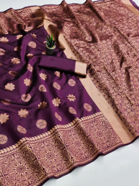 Soft Litchi Zari Weaving Silk Saree uploaded by Ritika Internaational on 6/27/2023