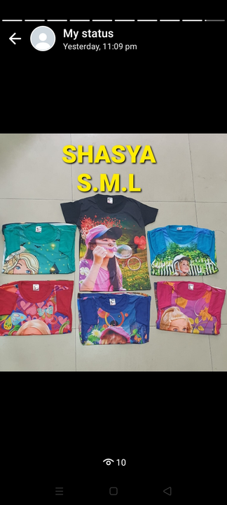 Shasya sml t shirt uploaded by Shivam Garments on 6/27/2023