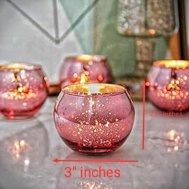 3" inches glass decorative tligh holder in very low menufeturing price minimum order 100 pieces  uploaded by Glass decorative items and all types glass itoms on 6/27/2023