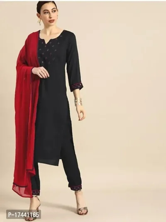 Fancy Rayon Slub Kurta Set For Women uploaded by I. R. FASHION on 6/27/2023