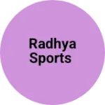 Business logo of Radhya Sports