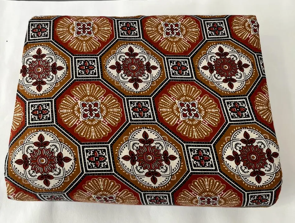 Bagru Hand block printed pure cotton running fabric uploaded by The print house  on 6/28/2023