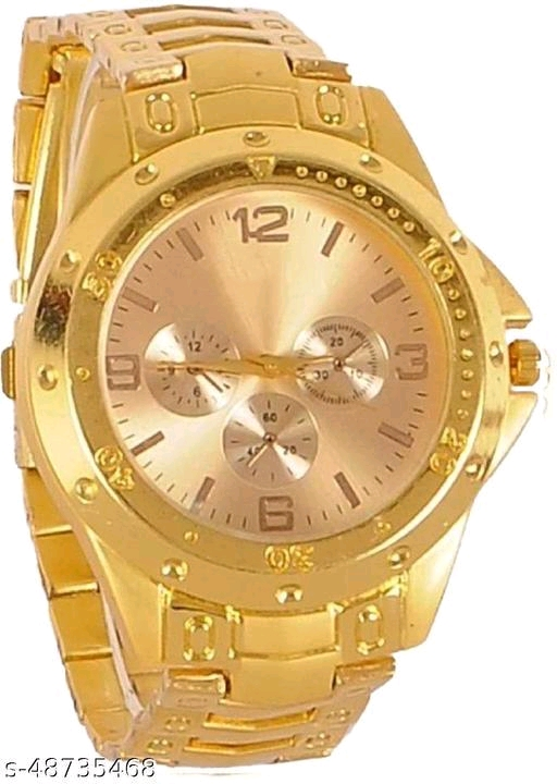 Golden Stylish Men Analog Watches uploaded by business on 6/28/2023