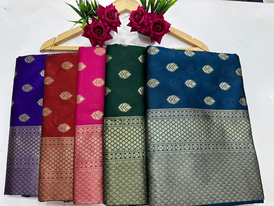 Soft lichi silk saree  uploaded by RV FASHION on 6/28/2023