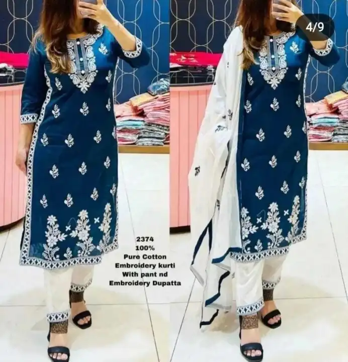🥳Lakhnvi. New collection 🥳
Fency hevy lakhnvi.  3 pis

Fency.  3 pis 
Reyo febrics
Sizes -m-l-xl-x uploaded by My saree collection on 6/28/2023