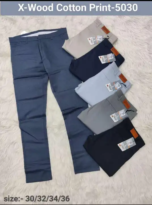 Men's slim trousers paint uploaded by Guru kripa manufacturing lot. on 6/28/2023