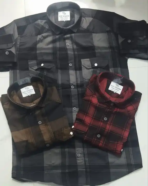 Men's check shirt Mota type. uploaded by Guru kripa manufacturing lot. on 6/28/2023
