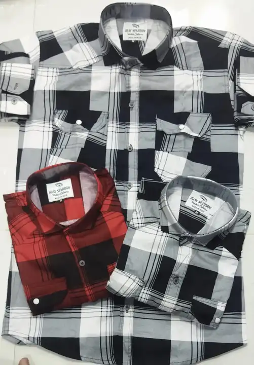 Men's check shirt Mota type. uploaded by Guru kripa manufacturing lot. on 6/28/2023