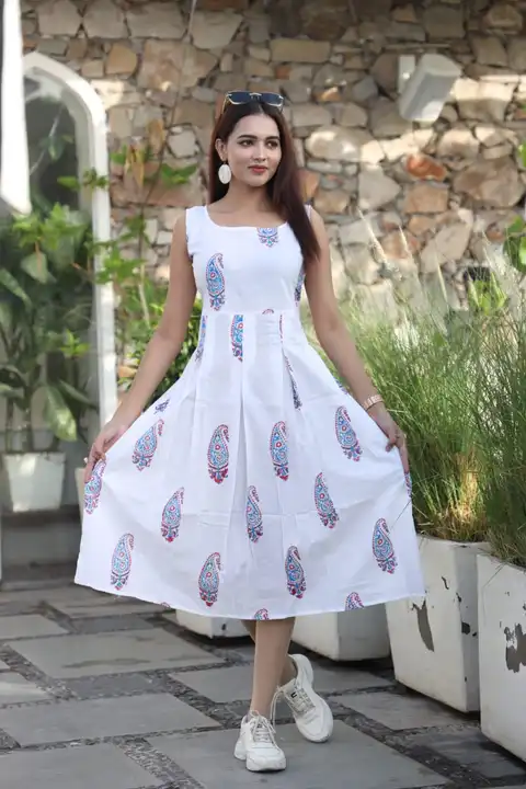 Hand block printed one piece / dress  uploaded by Rama exports on 6/28/2023