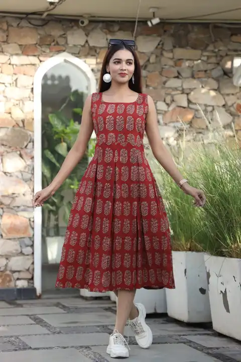 Hand block printed one piece / dress  uploaded by Rama exports on 6/28/2023