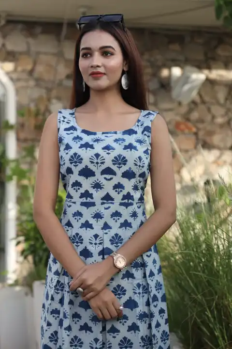 Hand block printed one piece / dress  uploaded by Rama exports on 6/28/2023