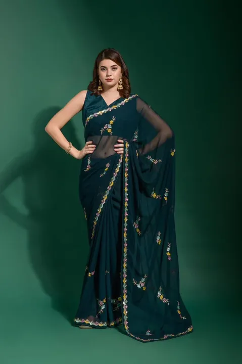 Heavy Georgette Saree  uploaded by business on 6/28/2023