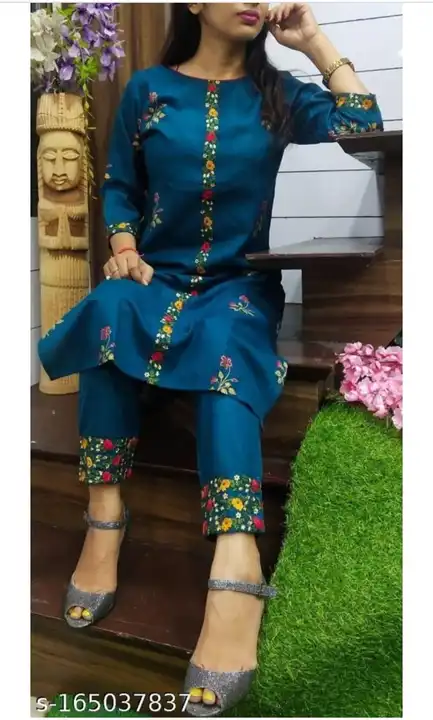 Kurti with pant  uploaded by Tx market on 6/28/2023