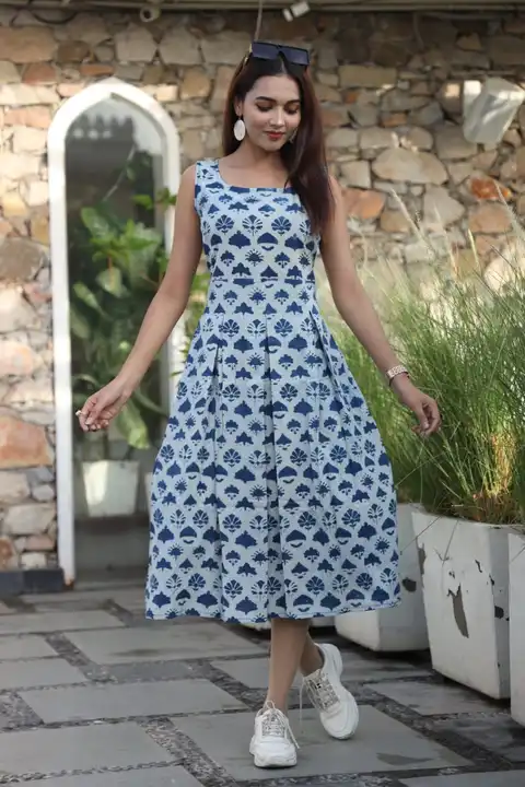 Cotton hand block printed one piece dress  uploaded by Rama exports on 6/28/2023