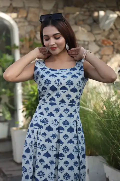 Hand block printed one piece dress  uploaded by Rama exports on 6/28/2023