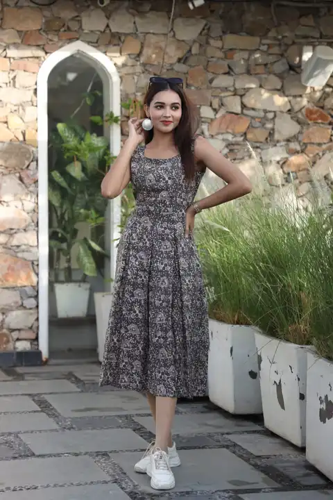 Hand block printed one piece dress  uploaded by Rama exports on 6/28/2023