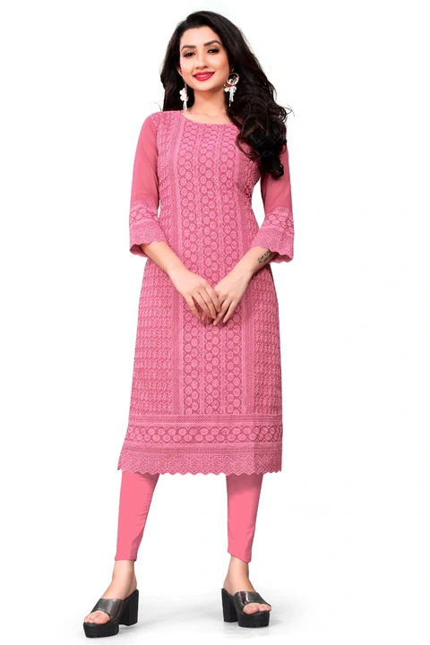 Chicken kari kurti with sequence uploaded by business on 6/28/2023