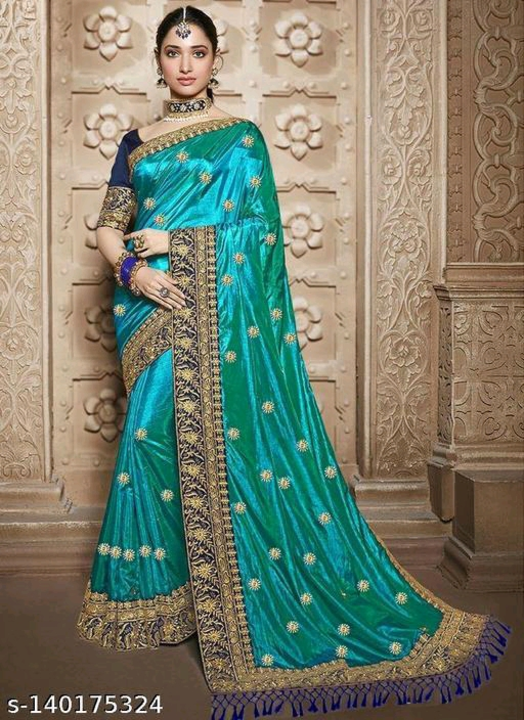 Women's party wear saree  uploaded by Clothes, jwellery collection  on 6/28/2023