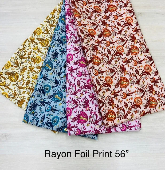 Rayon foil print 56 pana  uploaded by Designer Trendz on 6/28/2023