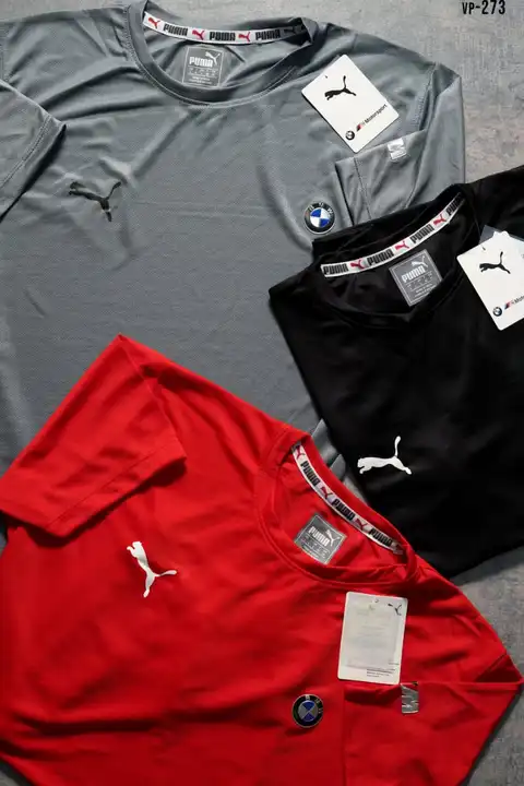 *PREMIUM QUALITY* Excellent quality with Top Finishing
Sports Round Neck Tshirt
*Puma BMW* 
Dot knit uploaded by Rhyno Sports & Fitness on 6/28/2023