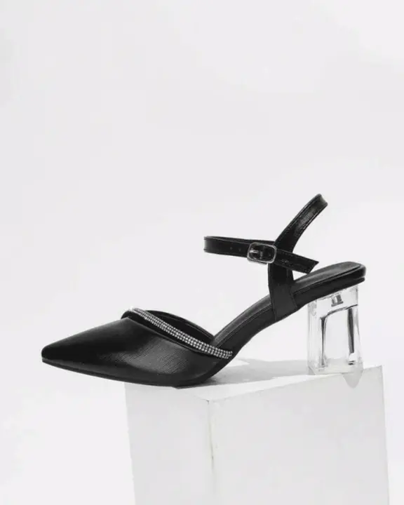 black clear pump heels for women  uploaded by Fashion N Retail on 6/28/2023