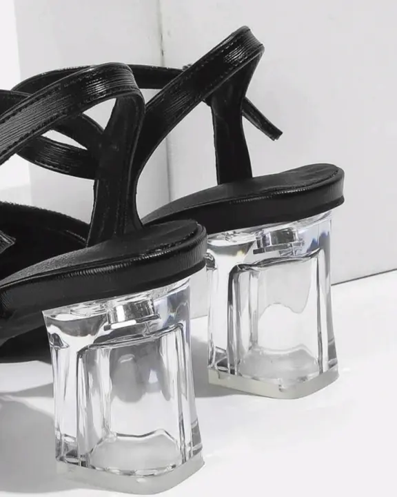 black clear pump heels for women  uploaded by Fashion N Retail on 6/28/2023