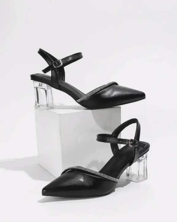 black clear pump heels for women  uploaded by business on 6/28/2023