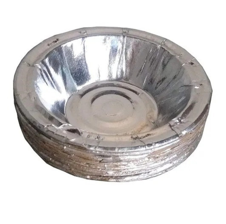4 inch silver dona Bowls 100piece  uploaded by Maa Kali Enterprise  on 6/28/2023