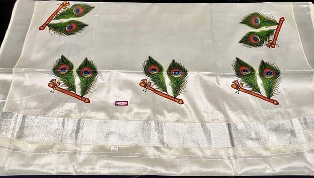 Kuthampully puvr cotton tissue setsaree available WhatsApp number  uploaded by KERALA SAREES on 7/15/2020