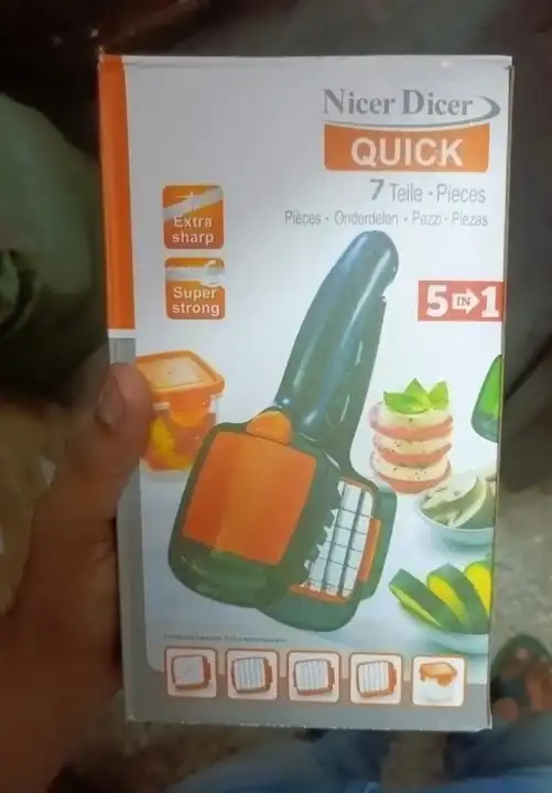 Post image 5 in 1 Nicer Dicer available at best price ₹60 
Single piece available