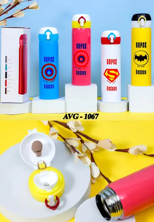 Avengers 1067 water Bottle vacuum Flask Available for kids uploaded by business on 6/28/2023