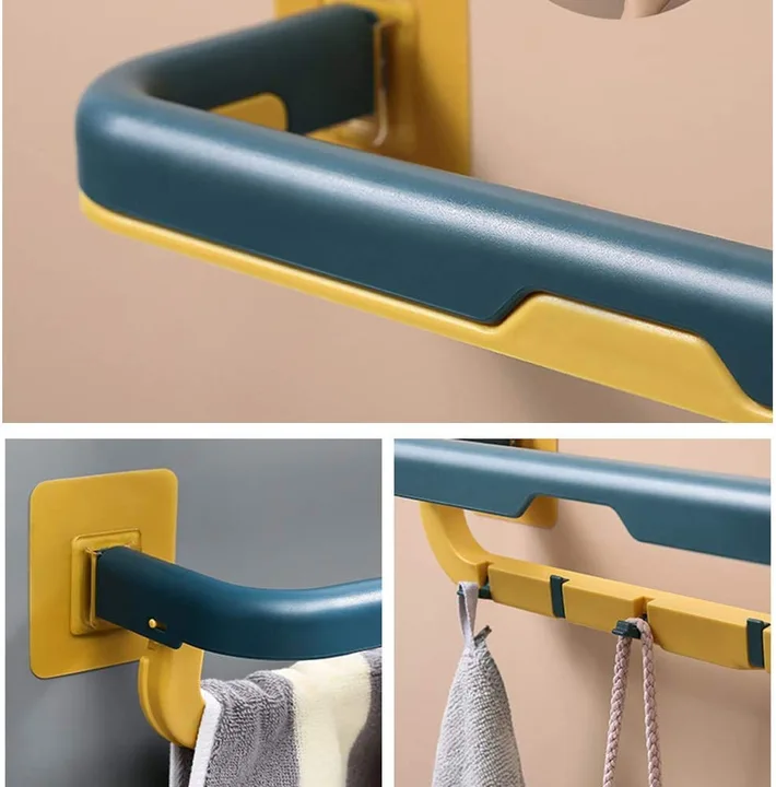 Plastic Adhesive Towel rack with Hook  uploaded by GSK Enterprise on 6/29/2023