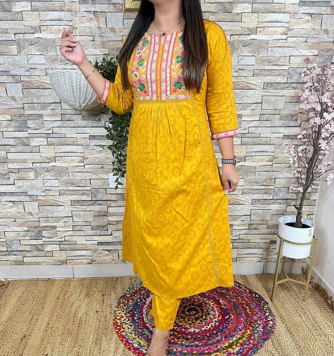 KURTA WITH PANT  uploaded by Shree shyam fashion on 6/29/2023