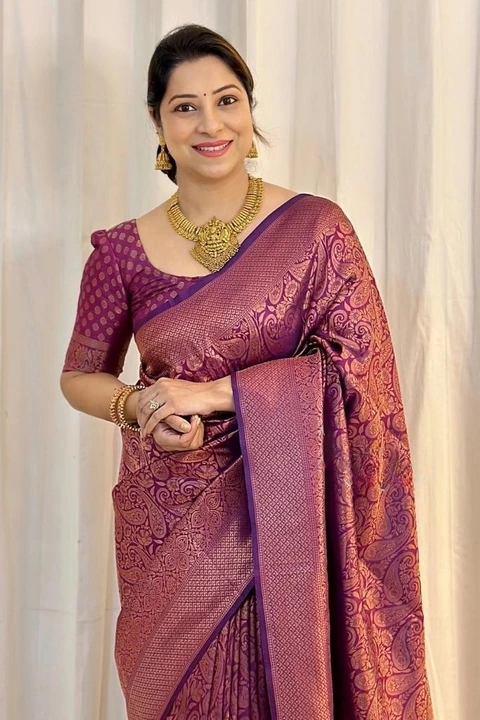 Rich pallu with allovar Zari Weaving design saree  uploaded by Dhananjay Creations Pvt Ltd. on 6/29/2023