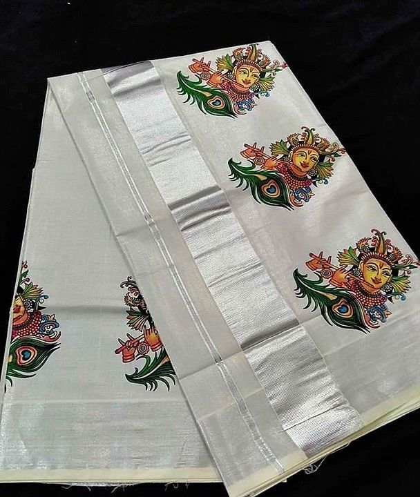 Kuthamplly puvr cotton tissue printed saree uploaded by business on 7/15/2020