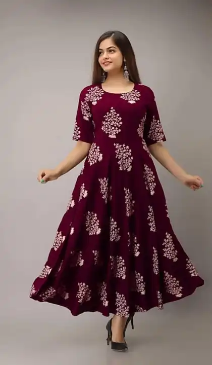 Maroon khadi Gown uploaded by Babitas fashion's on 6/29/2023