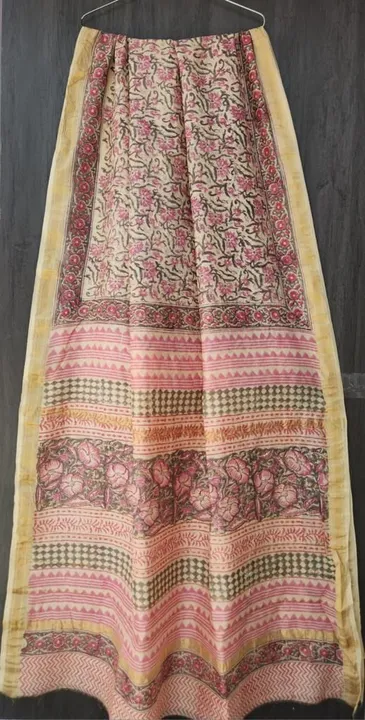 Maheshwari silk saree of bagru hand block printed  uploaded by Bagru Hand Block Print Jaipur on 6/29/2023