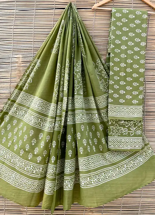 Bagru Hand block printed pure cotton suit with cotton mulmul dupatta. uploaded by The print house  on 6/29/2023
