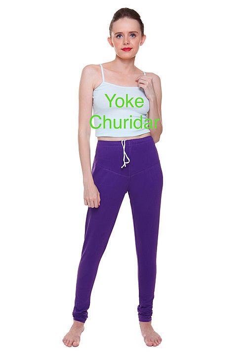 FLEXICA women cotton Lycra yoke churidars leggings uploaded by business on 7/15/2020