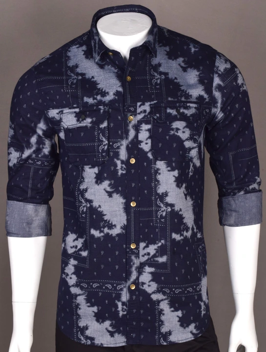 Denim printed uploaded by men's wear manufacturing and wholesale company on 6/29/2023