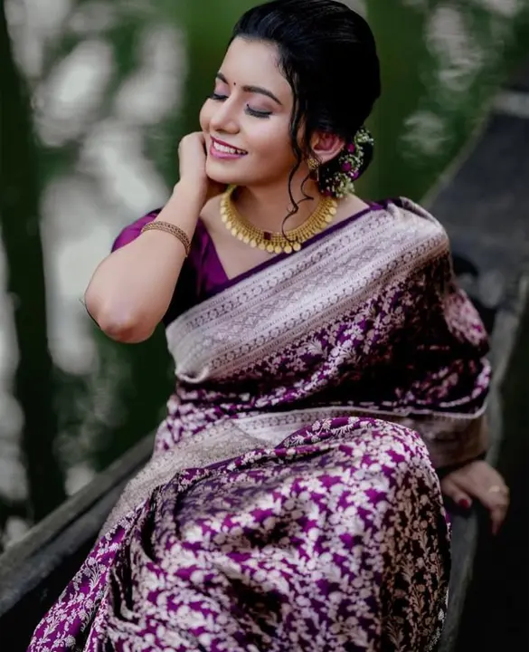 Rich pallu with allover silver zari flower design saree  uploaded by DHANANJAY CREATIONS on 6/29/2023