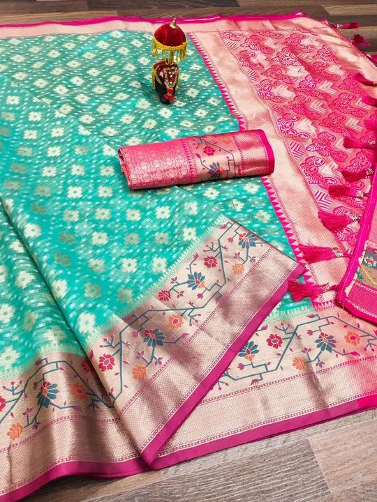 Rich pallu with allover box butii desing saree uploaded by DHANANJAY CREATIONS on 6/29/2023