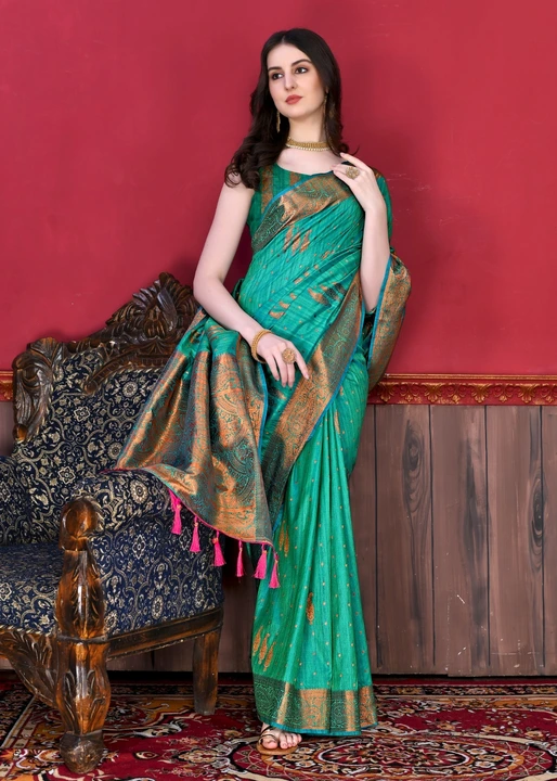 Rich pallu with allover flower design saree  uploaded by DHANANJAY CREATIONS on 6/29/2023