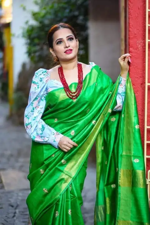 Kota silk new clour and design embroidery saree best quality available  uploaded by ALINA HANDLOOM  on 6/29/2023