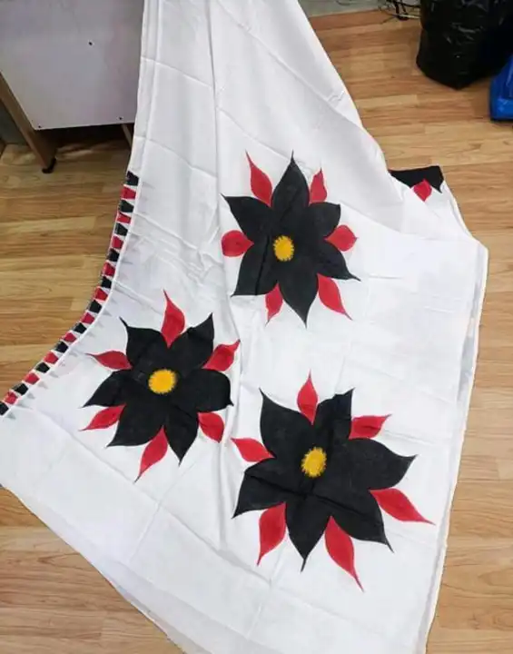 Mulmul cotton handprint saree😍 uploaded by business on 6/29/2023