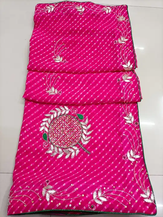 😍😍 *NEW LAUNCHED SAWAN SPECIAL MOTHRA*😍🤩

💃🏻CBC Micro Georgette Fabric *MOTHRA* Rani Colour Sa uploaded by Gota Patti manufacturing on 6/29/2023